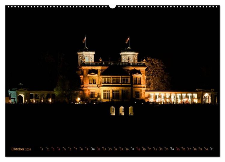 Produktbild: Eine Nacht in Dresden (hochwertiger Premium Wandkalender 2026 DIN A2 quer), Kunstdruck in Hochglanz
