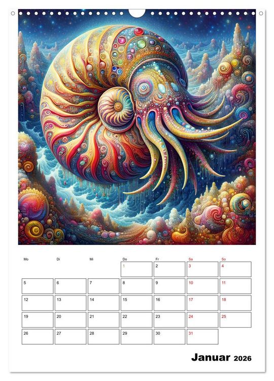 Produktbild: Mystische Nautilus (Wandkalender 2026 DIN A3 hoch), CALVENDO Monatskalender