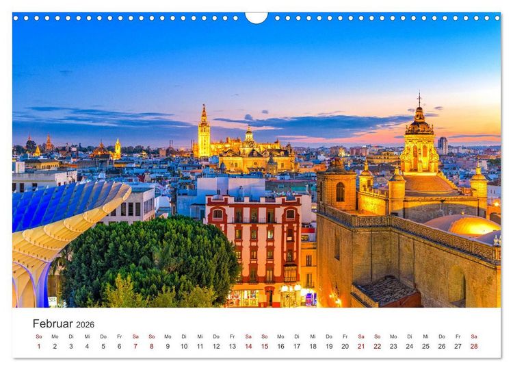 Produktbild: Sevilla - Atemberaubende Architektur (Wandkalender 2026 DIN A3 quer), CALVENDO Monatskalender