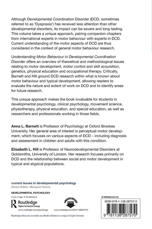 Produktbild: Understanding Motor Behaviour in Developmental Coordination Disorder