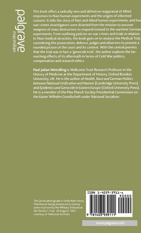 Produktbild: Nazi Medicine and the Nuremberg Trials