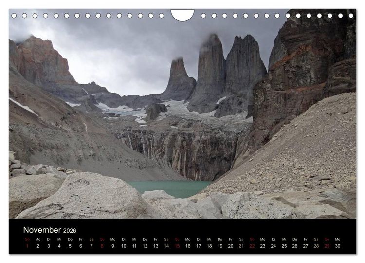 Produktbild: Im Nationalpark Torres del Paine (Chile) (Wandkalender 2026 DIN A4 quer), CALVENDO Monatskalender