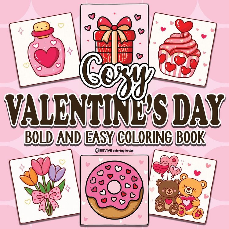 Produktbild: Bold & Easy Cozy Valentine's Day Coloring Book