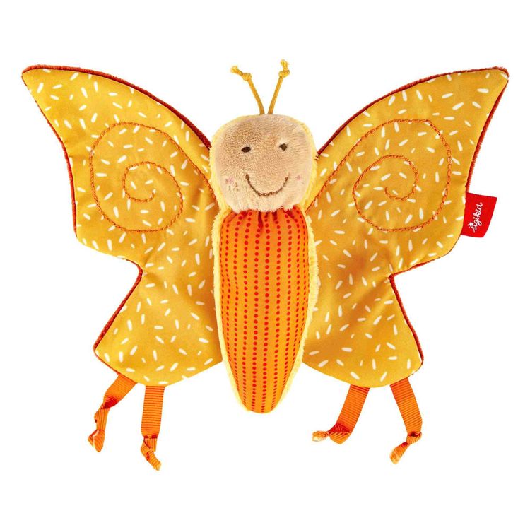 Produktbild: sigikid 43352 - Aktiv Schmetterling gelb Yellow, Materialmix, 16 cm, Babyspielzeug