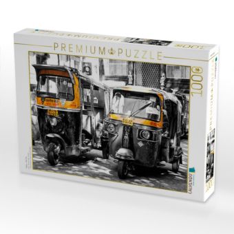 Produktbild: CALVENDO Puzzle Indien - Tuk Tuk | 1000 Teile Lege-Gr&ouml;&szlig;e 64x48cm Foto-Puzzle f&uuml;r gl&uuml;ckliche Stunden