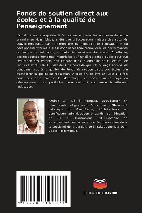 Produktbild: Fonds de soutien direct aux &eacute;coles et &agrave; la qualit&eacute; de l'enseignement