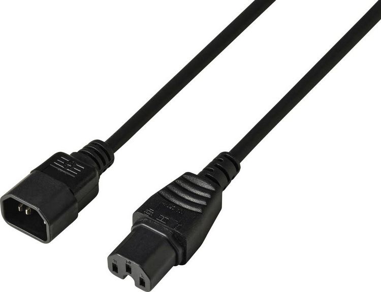 Produktbild: Sygonix SY-7154356 Strom Anschlusskabel Schwarz 1.80m