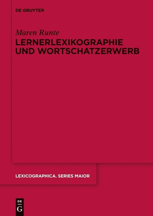 Produktbild: Lernerlexikographie und Wortschatzerwerb