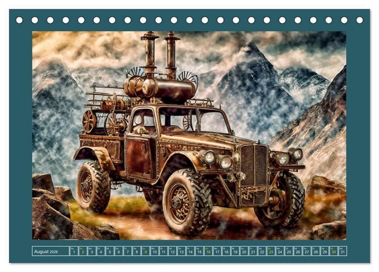 Produktbild: Mit Steampunk unterwegs (Tischkalender 2026 DIN A5 quer), CALVENDO Monatskalender