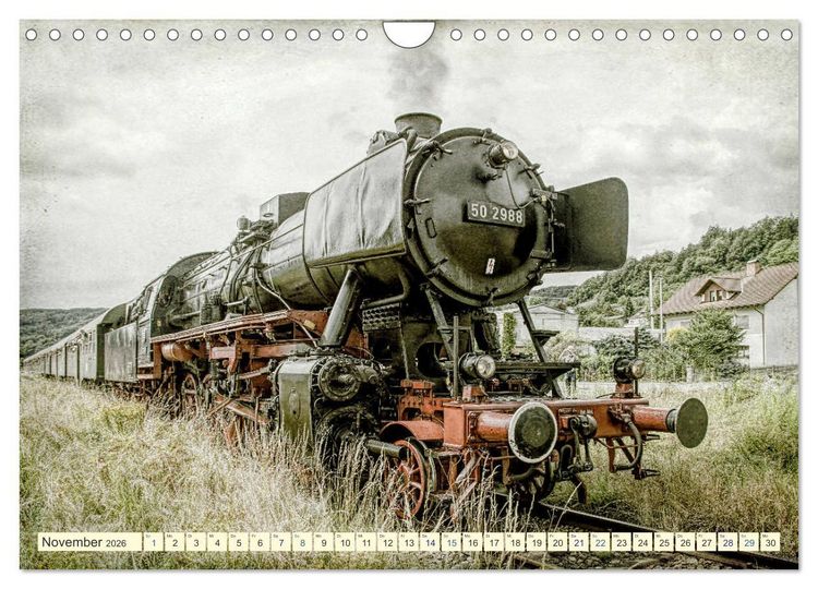 Produktbild: Dampfloks - eindrucksvolle Lokomotiven (Wandkalender 2026 DIN A4 quer), CALVENDO Monatskalender