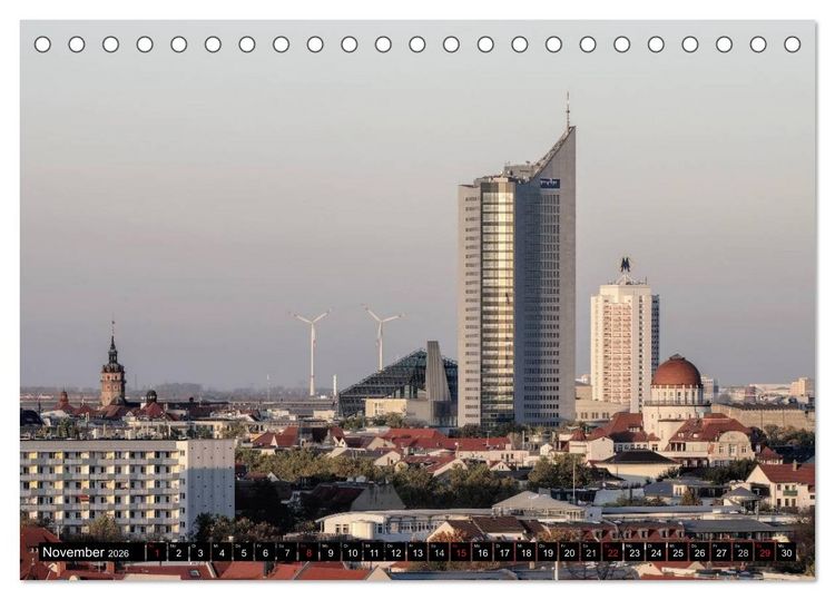 Produktbild: Reise durch Leipzig (Tischkalender 2026 DIN A5 quer), CALVENDO Monatskalender