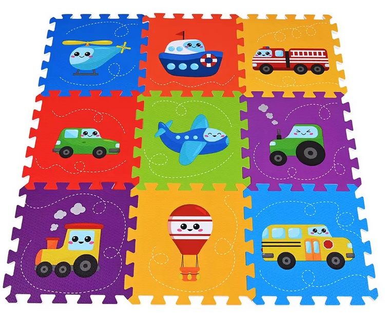Produktbild: Knorrtoys 21025 - Puzzlematte Fahrzeuge, 9 Matten &aacute; 30cm, Schaumstoff