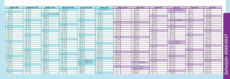 Produktbild: Der Wochen-Tischkalender f&uuml;r das Schuljahr 2026/2027