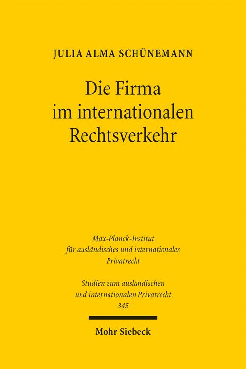 Produktbild: Die Firma im internationalen Rechtsverkehr