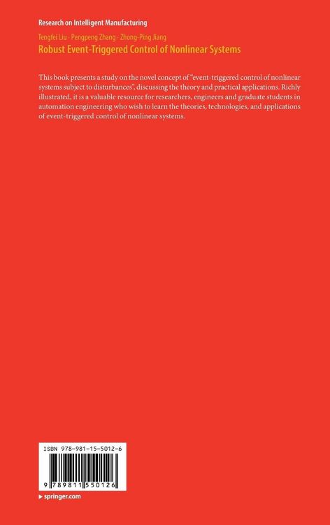 Produktbild: Robust Event-Triggered Control of Nonlinear Systems