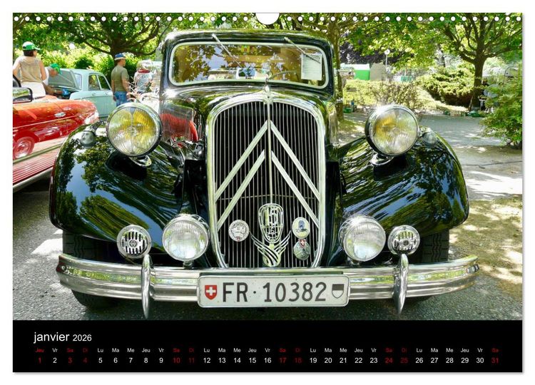 Produktbild: VOITURES VINTAGE (Calendrier mural 2026 DIN A3 vertical), CALVENDO calendrier mensuel