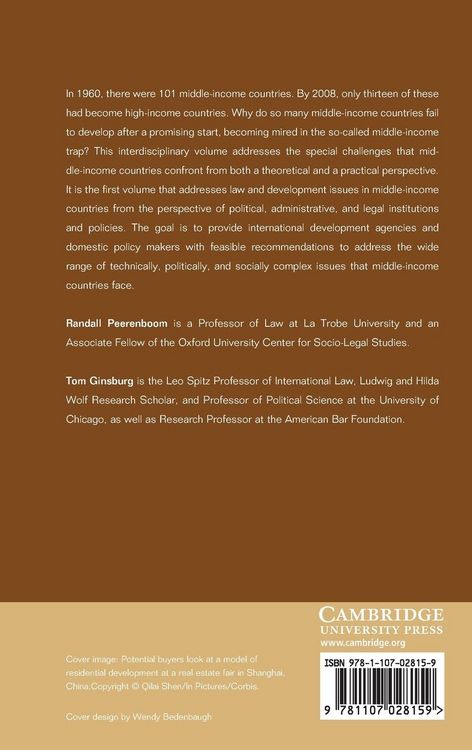 Produktbild: Law and Development of Middle-Income Countries