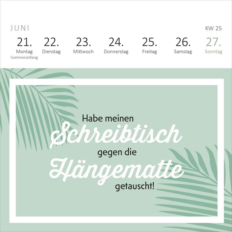 Produktbild: Mini-Wochenkalender Tsch&uuml;ss Arbeit, hallo Ruhestand! 2027