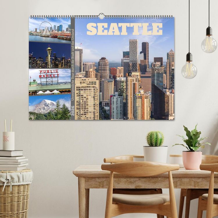 Produktbild: SEATTLE Unvergessliche Tour durch die Stadt und das Umland (Wandkalender 2026 DIN A2 quer), CALVENDO Monatskalender