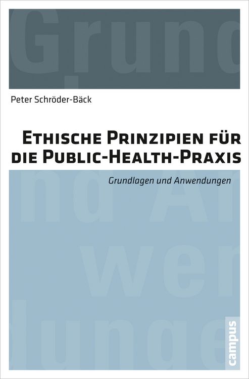 Produktbild: Ethische Prinzipien f&uuml;r die Public-Health-Praxis