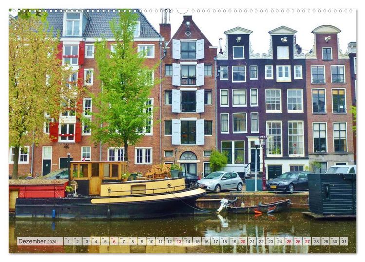 Produktbild: Amsterdam (Wandkalender 2026 DIN A2 quer), CALVENDO Monatskalender