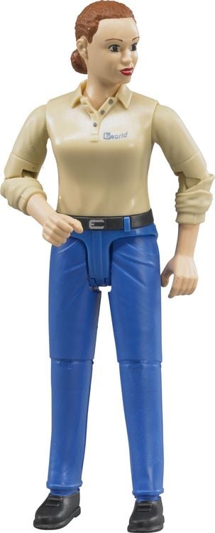 Produktbild: bruder 60408 bworld Frau heller Hauttyp, blaue Hose