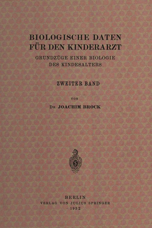 Produktbild: Biologische Daten f&uuml;r den Kinderarzt