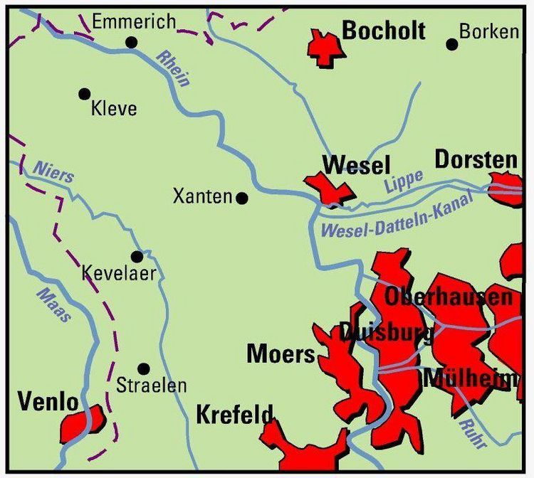 Produktbild: BVA ADFC Regionalkarte Niederrhein Nord, mit Knotenpunkten 1:75.000