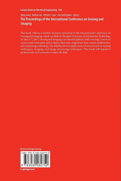 Produktbild: The Proceedings of the International Conference on Sensing and Imaging