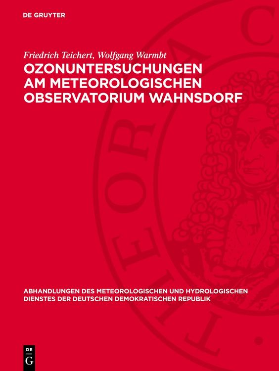 Produktbild: Ozonuntersuchungen am Meteorologischen Observatorium Wahnsdorf