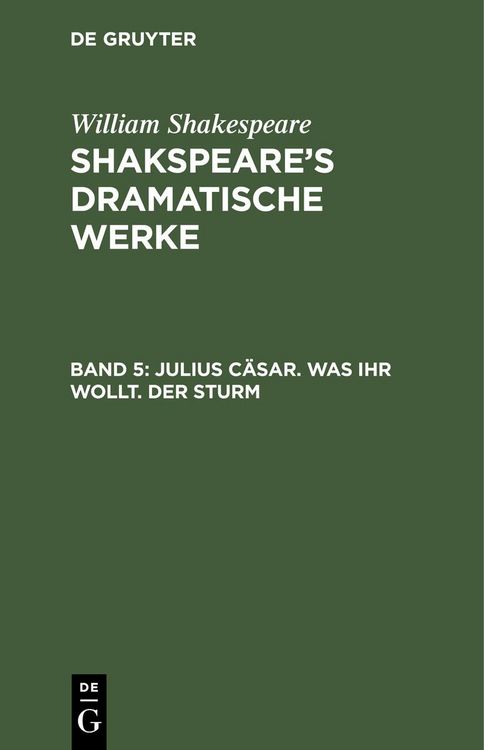 Produktbild: Julius C&auml;sar. Was ihr wollt. Der Sturm