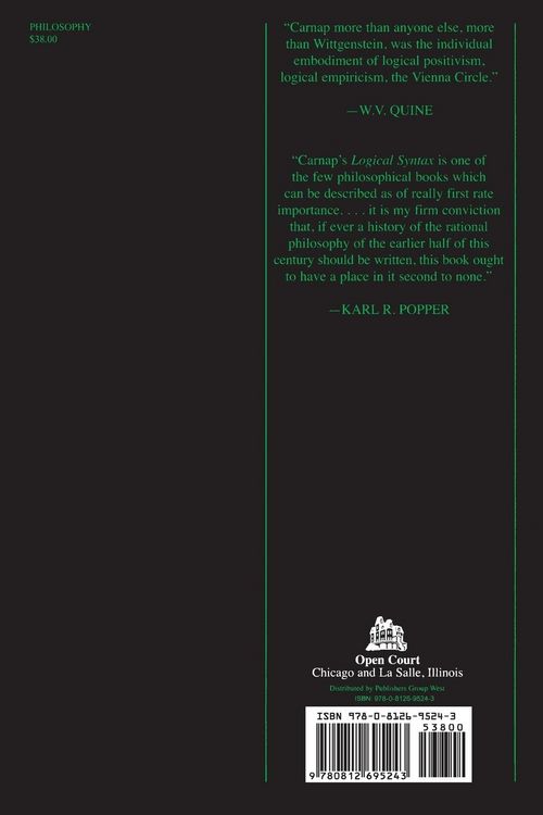 Produktbild: The Logical Syntax of Language