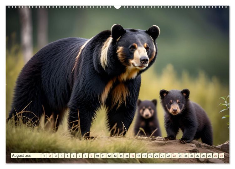 Produktbild: Small and large bears (High Quality Premium Wall Calendar 2026 DIN A2 landscape),CALVENDO 12 Month Wall Calendar