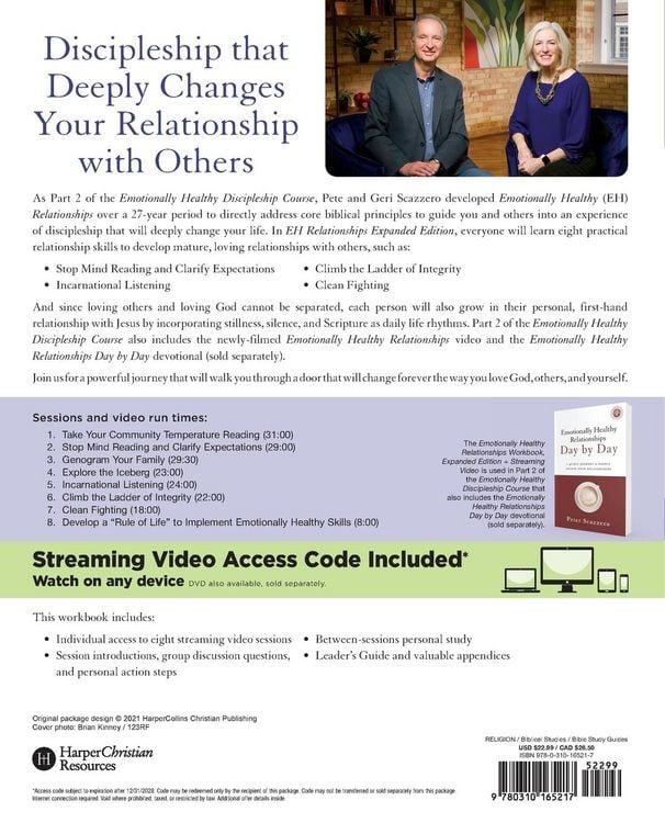 Produktbild: Emotionally Healthy Relationships Expanded Edition Workbook Plus Streaming Video