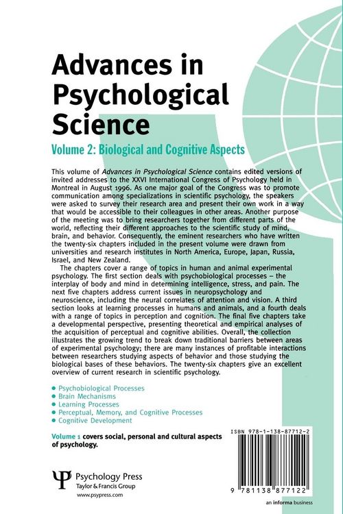 Produktbild: Advances in Psychological Science, Volume 2