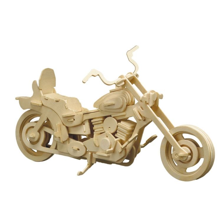 Produktbild: PEBARO 868/2 - Holzbausatz Motorrad, 96 Teile, Holzkonstruktion zum Zusammenstecken