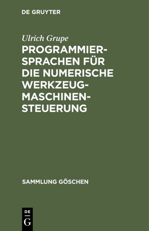 Produktbild: Programmiersprachen f&uuml;r die numerische Werkzeugmaschinensteuerung