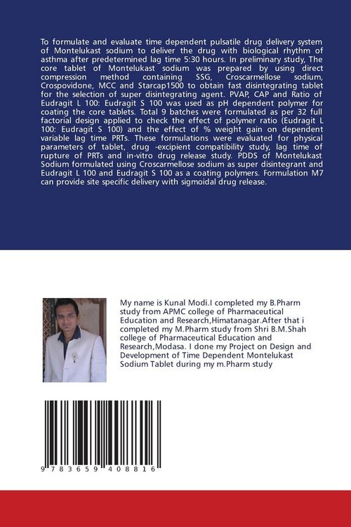 Produktbild: Design and Development of Time Dependent Montelukast Sodium Tablet