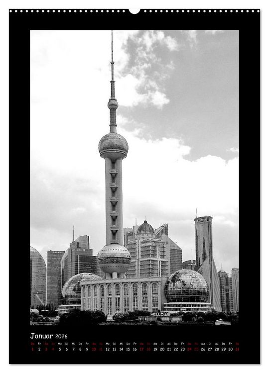 Produktbild: Shanghai zwischen Tradition und Business (hochwertiger Premium Wandkalender 2026 DIN A2 hoch), Kunstdruck in Hochglanz