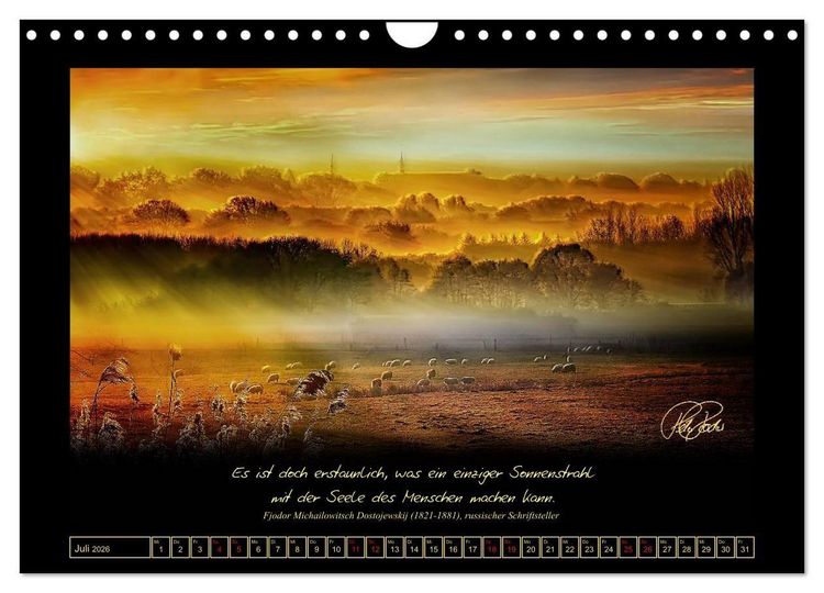 Produktbild: Sonnenmomente und Lebensweisheiten (Wandkalender 2026 DIN A4 quer), CALVENDO Monatskalender