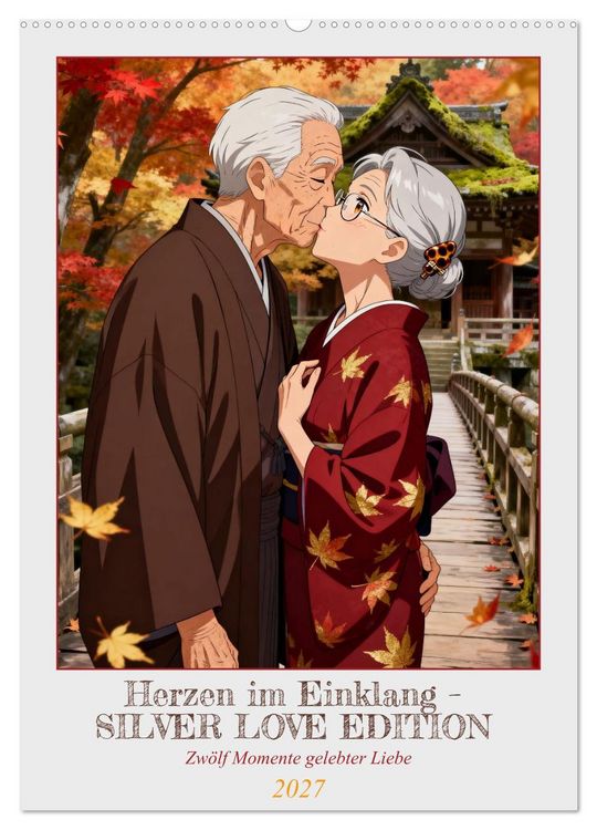 Produktbild: Herzen im Einklang &ndash; SILVER LOVE EDITION (Wandkalender 2027 DIN A2 hoch), CALVENDO Monatskalender