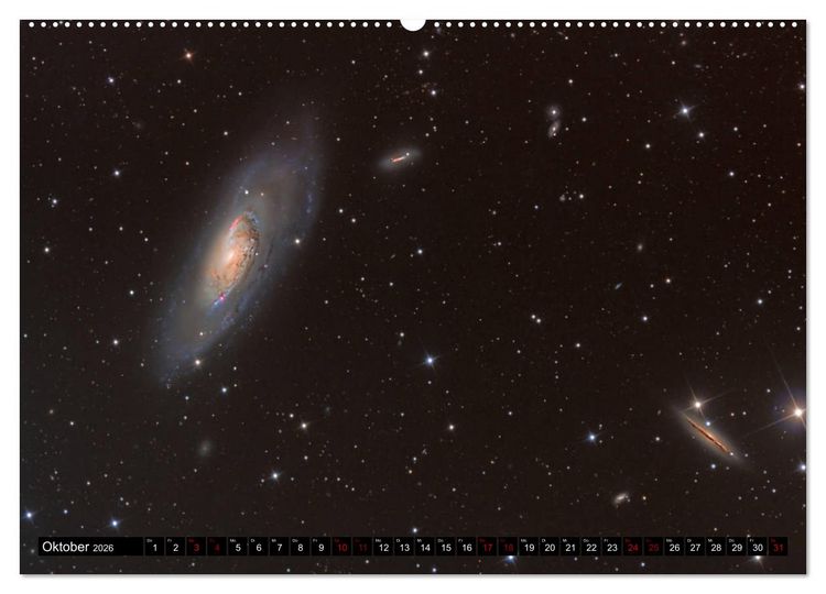 Produktbild: Galaxien des Nordhimmels (hochwertiger Premium Wandkalender 2026 DIN A2 quer), Kunstdruck in Hochglanz