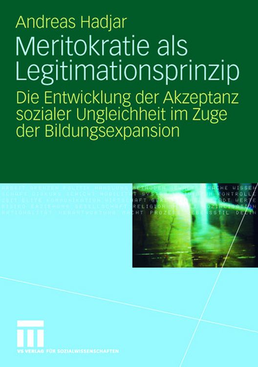 Produktbild: Meritokratie als Legitimationsprinzip