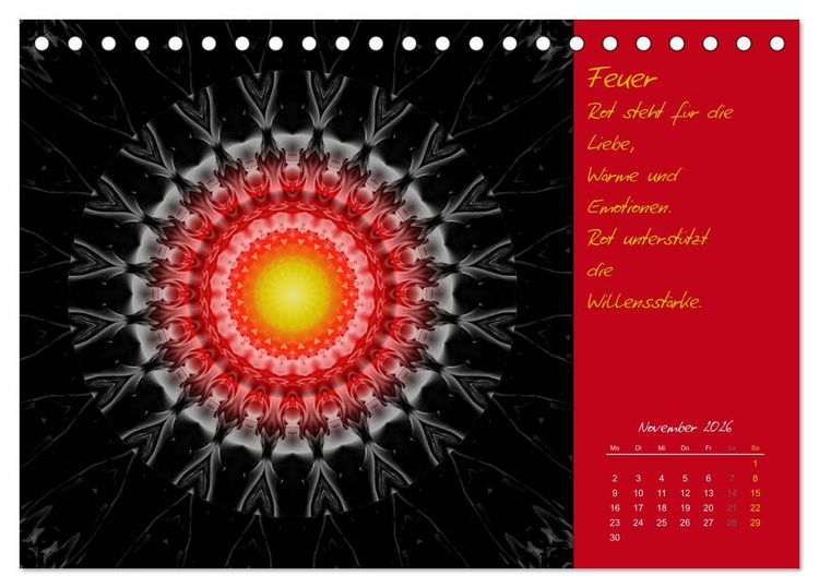 Produktbild: Kleine Chakrenlehre (Tischkalender 2026 DIN A5 quer), CALVENDO Monatskalender