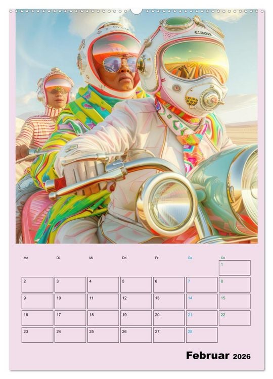 Produktbild: Retro W&uuml;stenfestival - Planer (Wandkalender 2026 DIN A2 hoch), CALVENDO Monatskalender