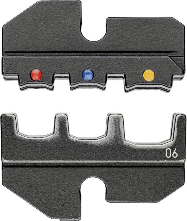 Produktbild: Knipex 97 49 06 Crimpeinsatz Isolierte Kabelschuhe, Isolierte Steckverbinder, Isolierte Sto&szlig;verbinder 0.5 bis 6 mm&sup2; Passend f&uuml;r Marke (Zangen)