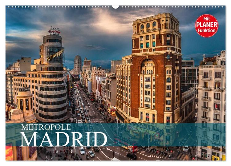 Produktbild: Metropole Madrid (Wandkalender 2026 DIN A2 quer), CALVENDO Monatskalender
