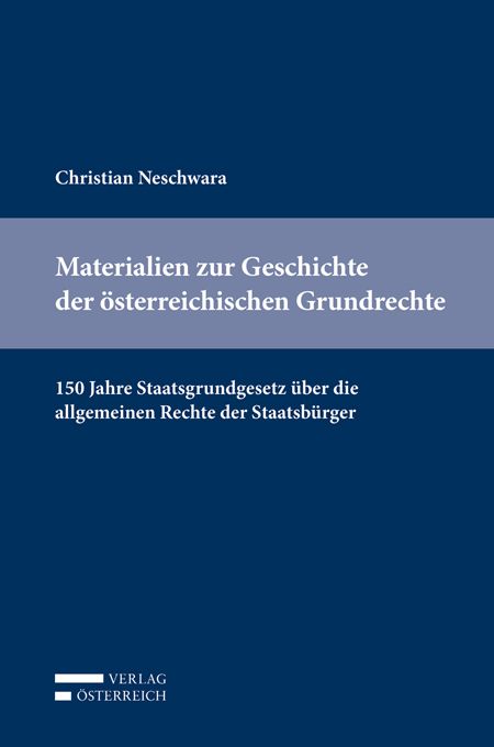 Produktbild: Materialien zur Geschichte der &ouml;sterreichischen Grundrechte