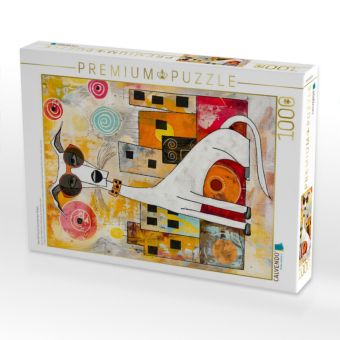 Produktbild: CALVENDO Puzzle Pop-Art Hund in leuchtenden Farben | 1000 Teile Lege-Gr&ouml;&szlig;e 64x48cm Foto-Puzzle f&uuml;r gl&uuml;ckliche Stunden