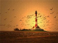 Produktbild: CALVENDO Puzzle Leuchtturm Westerhever | 1000 Teile Lege-Gr&ouml;&szlig;e 64x48cm Foto-Puzzle f&uuml;r gl&uuml;ckliche Stunden
